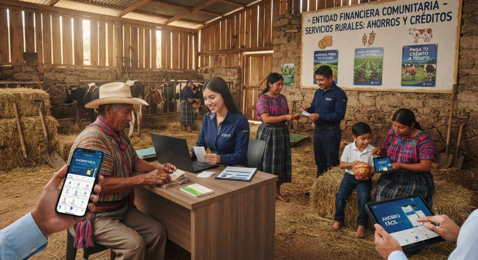 Atención en campo a socios del medio rural